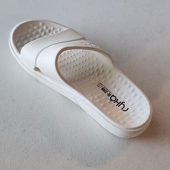 New Ryka White Restore Slide Sandal, Size  9 - Picture 2 of 5